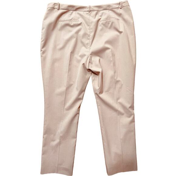 Alex Marie Donna Flat Front Ankle Length Dress Pants Tan Womens Plus Size 18 NEW - Picture 3 of 6